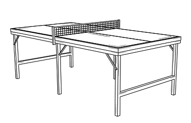 Image showing table for table tennis or ping pong ready to match