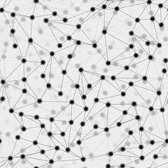 Image showing geometric connection of lines and spiked dots