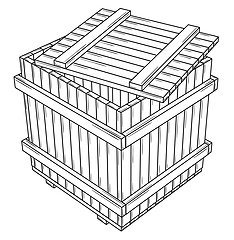Image showing wooden box as a protection of fragile goods