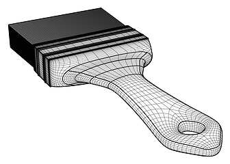 Image showing Brush for paiting walls or pictures.