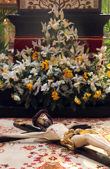 Image showing The crucifix in front of God's tomb in the Zagreb Cathedral