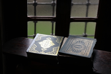 Image showing Holy book of Koran, Aladza painted mosque,Tetovo, Macedonia