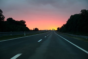 Image showing Lights on the highway