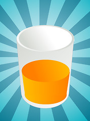 Image showing Glass of orange juice