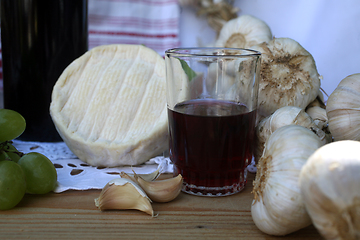 Image showing Wine and cheese