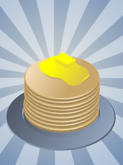 Image showing Stack of pancakes