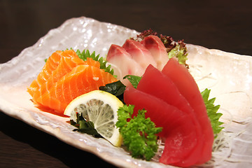 Image showing Sashimi arrangement