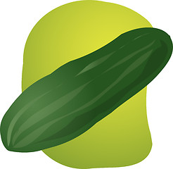 Image showing Cucumber illustration