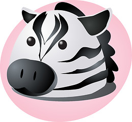 Image showing Cartoon zebra