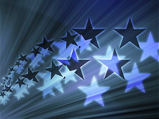 Image showing Flying stars illustration