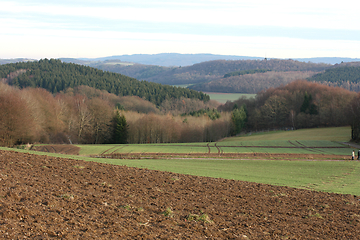 Image showing Felder und Wälder  Fields and forests 