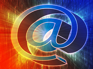 Image showing At internet symbol