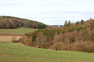 Image showing Felder und Wälder  Fields and forests 