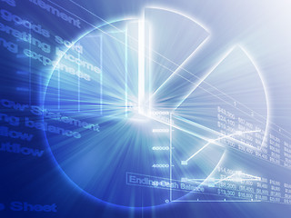 Image showing Spreadsheet business charts illustration