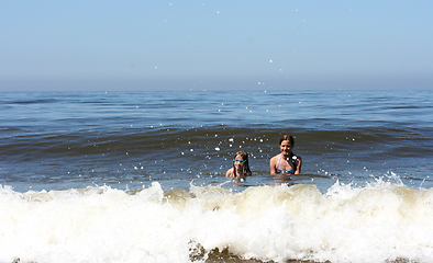 Image showing Badespass  Fun in the sea 