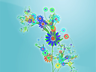 Image showing Floral nature themed design illustration