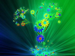 Image showing Floral nature themed design illustration