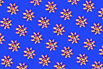 Image showing Psychedelic Bow Pattern on Royal Blue