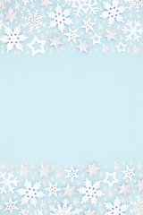 Image showing Star and Snowflake Festive Christmas Border