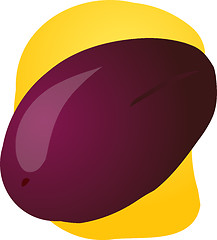 Image showing Plum fruit illustration