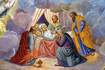 Image showing The death of Virgin Mary