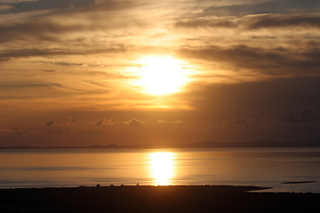 Image showing Sunset on the Adriatic sea, Croatia