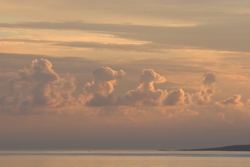 Image showing Sunset on the Adriatic sea, Croatia