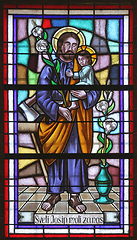 Image showing Saint Joseph holding baby Jesus