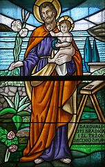 Image showing Saint Joseph holding baby Jesus