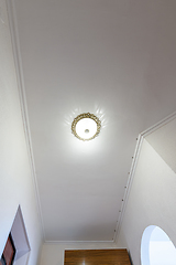 Image showing Plastered and white painted ceiling in the hallway