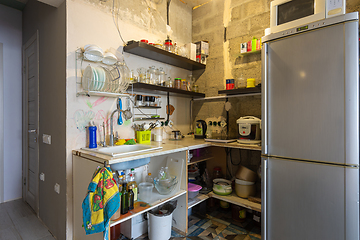 Image showing Temporary kitchen in the renovated premises of the new building