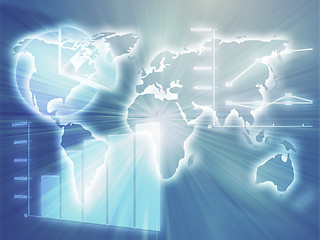 Image showing Spreadsheet business charts