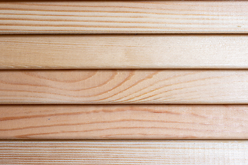 Image showing wooden louver shutters close up