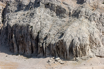 Image showing Close-up image of cliff-Location Pag island, Croatia