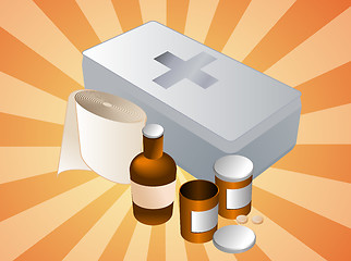 Image showing First aid kit illustration