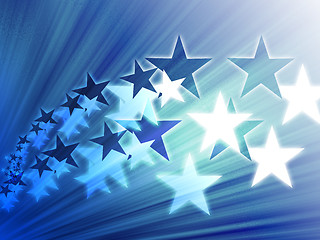 Image showing Flying stars illustration