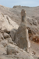 Image showing Close-up image of cliff-Location Pag island, Croatia