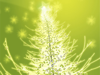 Image showing Sparkly christmas tree illustration