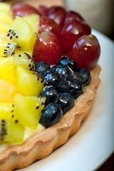 Image showing fresh fruits cake pie