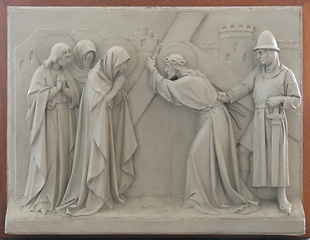 Image showing 8th Stations of the Cross, Jesus meets the daughters of Jerusalem