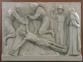 Image showing 11th Station of the Cross - Crucifixion: Jesus is nailed to the cross