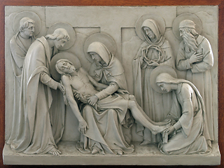 Image showing 13th Stations of the Cross, Jesus' body is removed from the cross