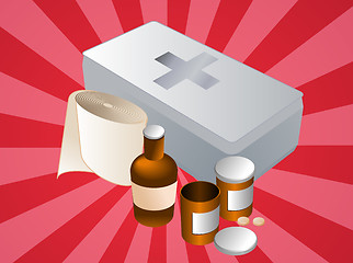Image showing First aid kit illustration