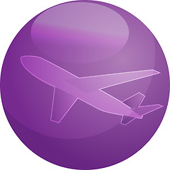 Image showing Air travel airplane illustration