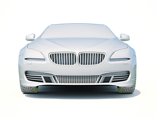 Image showing 3d Car White Blank Template