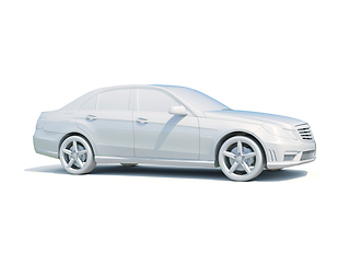 Image showing 3d Car White Blank Template