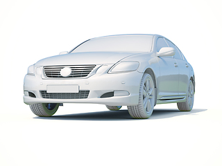 Image showing 3d Car White Blank Template