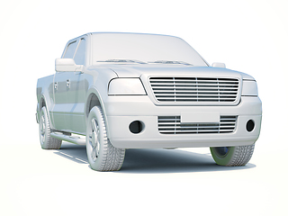 Image showing 3d Car White Blank Template