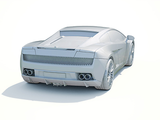 Image showing 3d Car White Blank Template