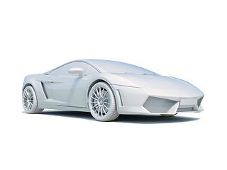 Image showing 3d Car White Blank Template